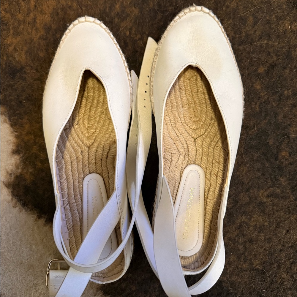 SOLD Stuart Weitzman Cream Espadrille Flats